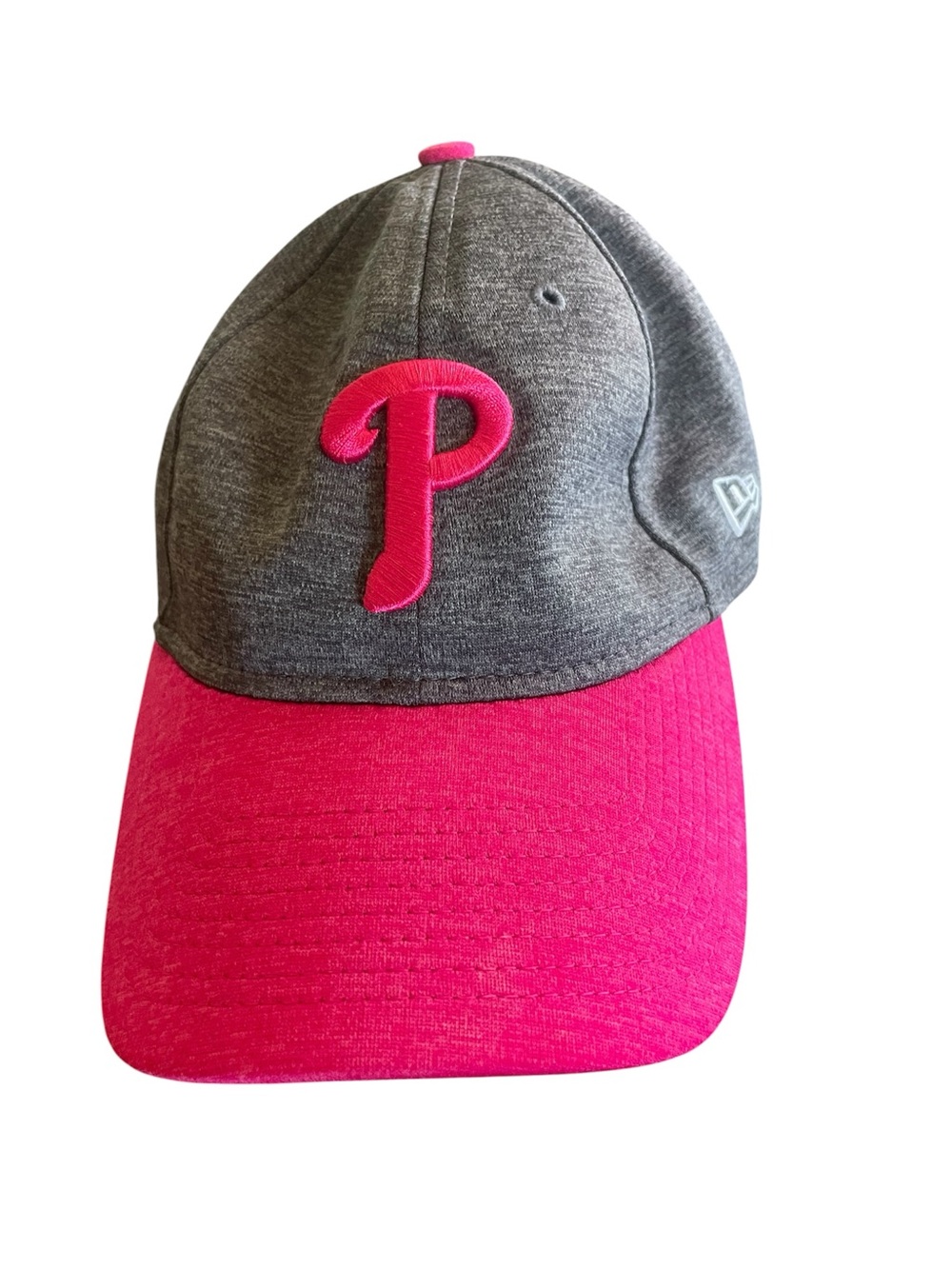 Authentic Philadelphia Phillies MLB New Era Gray Hot Pink Baseball Cap Vintage